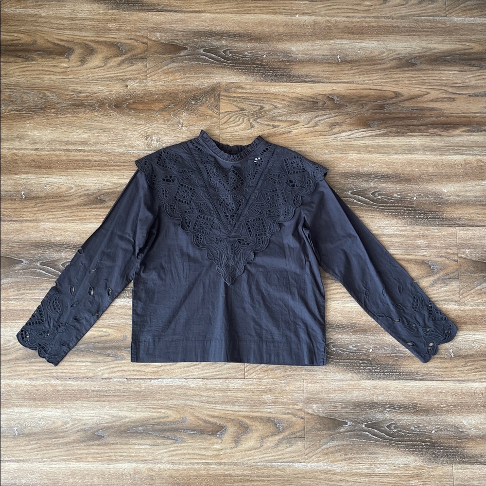 Maria Cher Embroidered Blouse NWOT